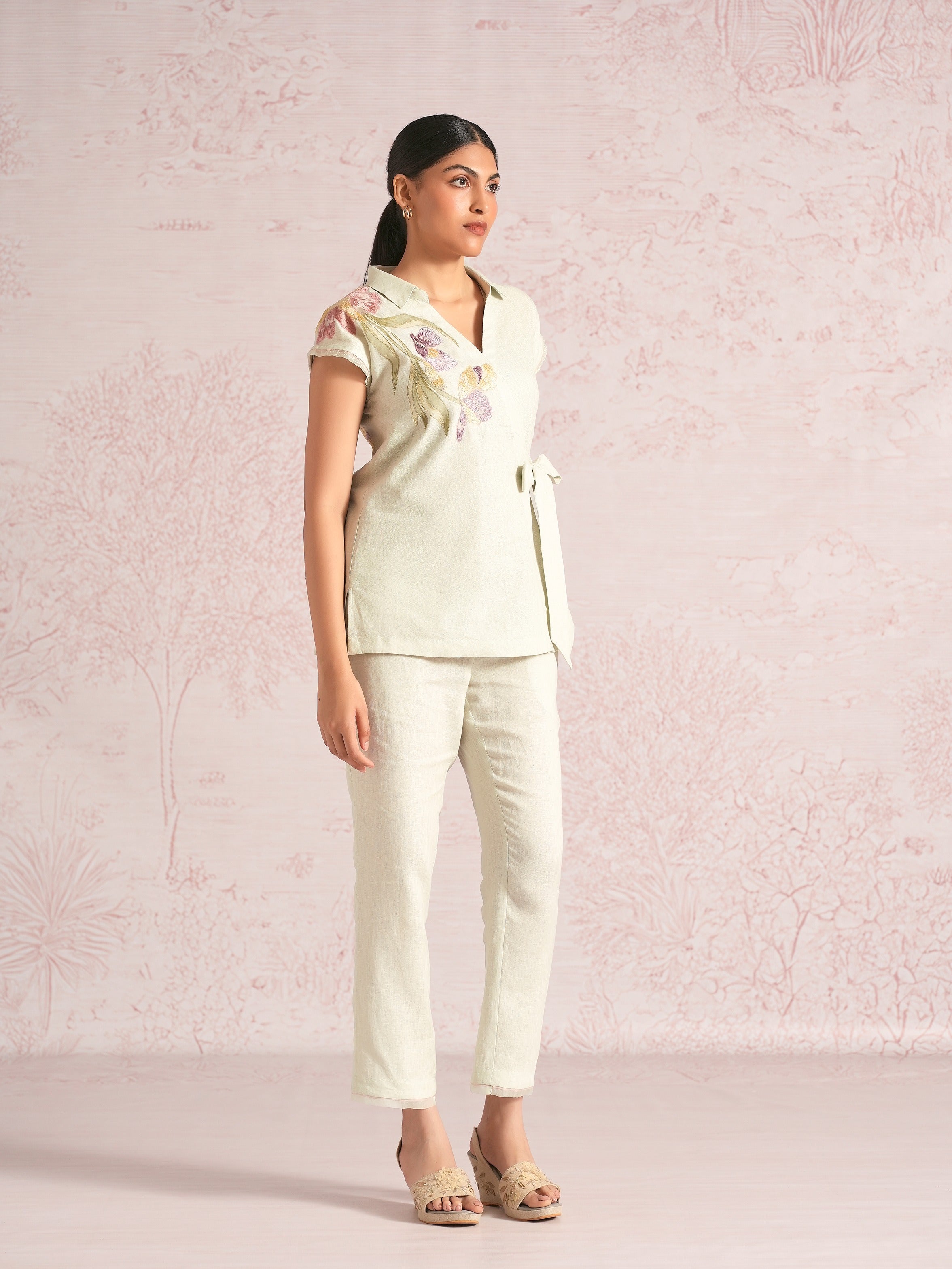 Painted Petals Wrap Co-ord - Bonny