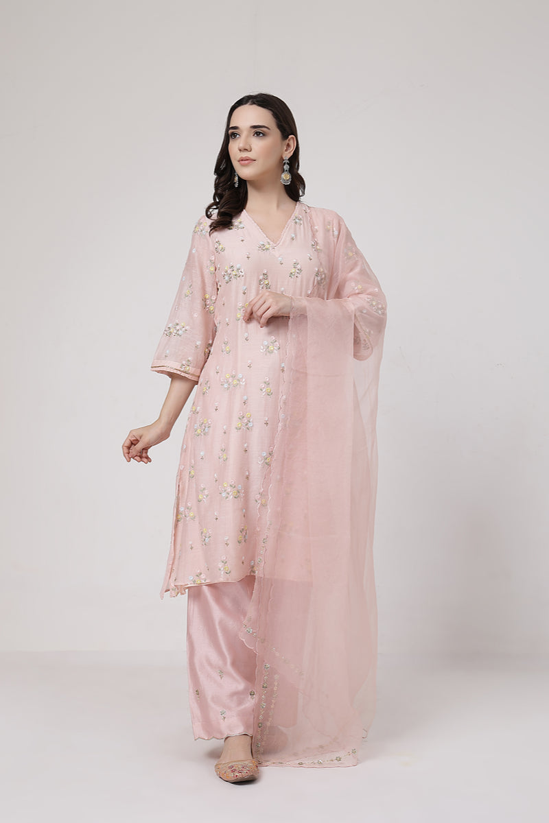 Pankhudi V Neck Set