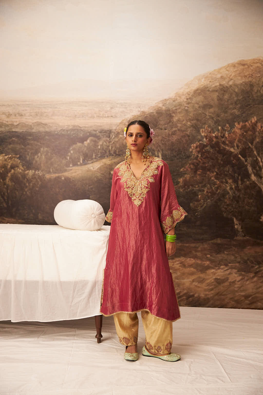 Gulnaar Embroidered Kaftan Set