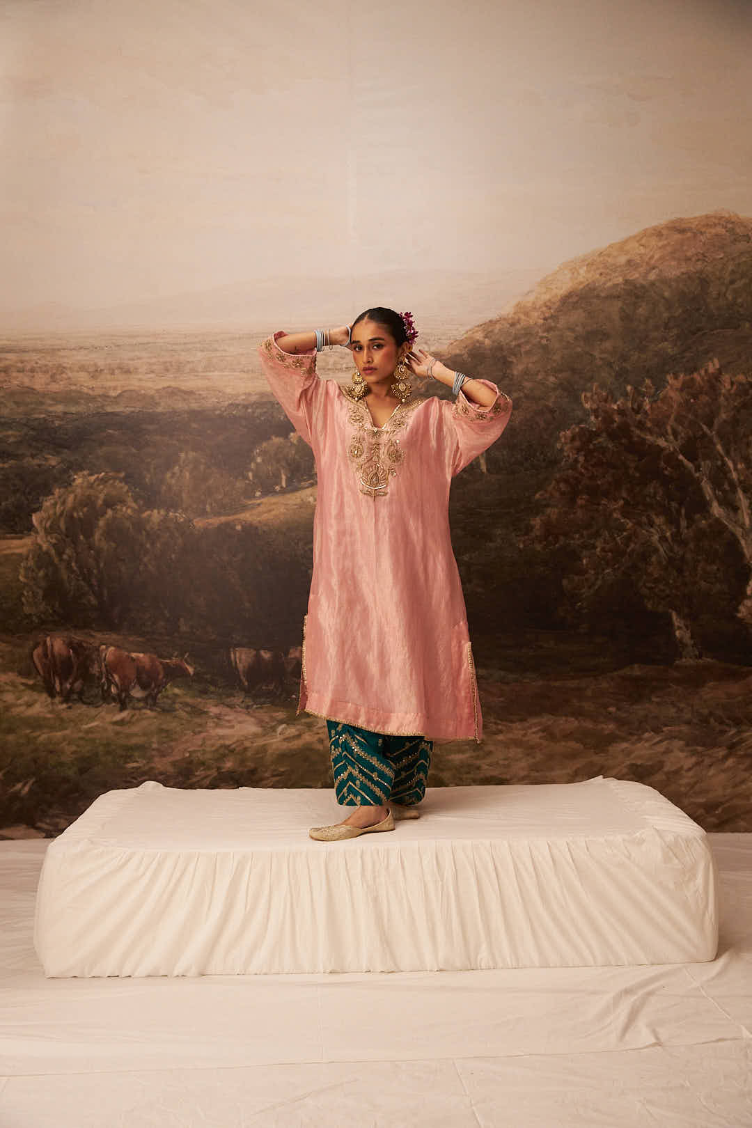 Rosika Embroidered Kaftan Set