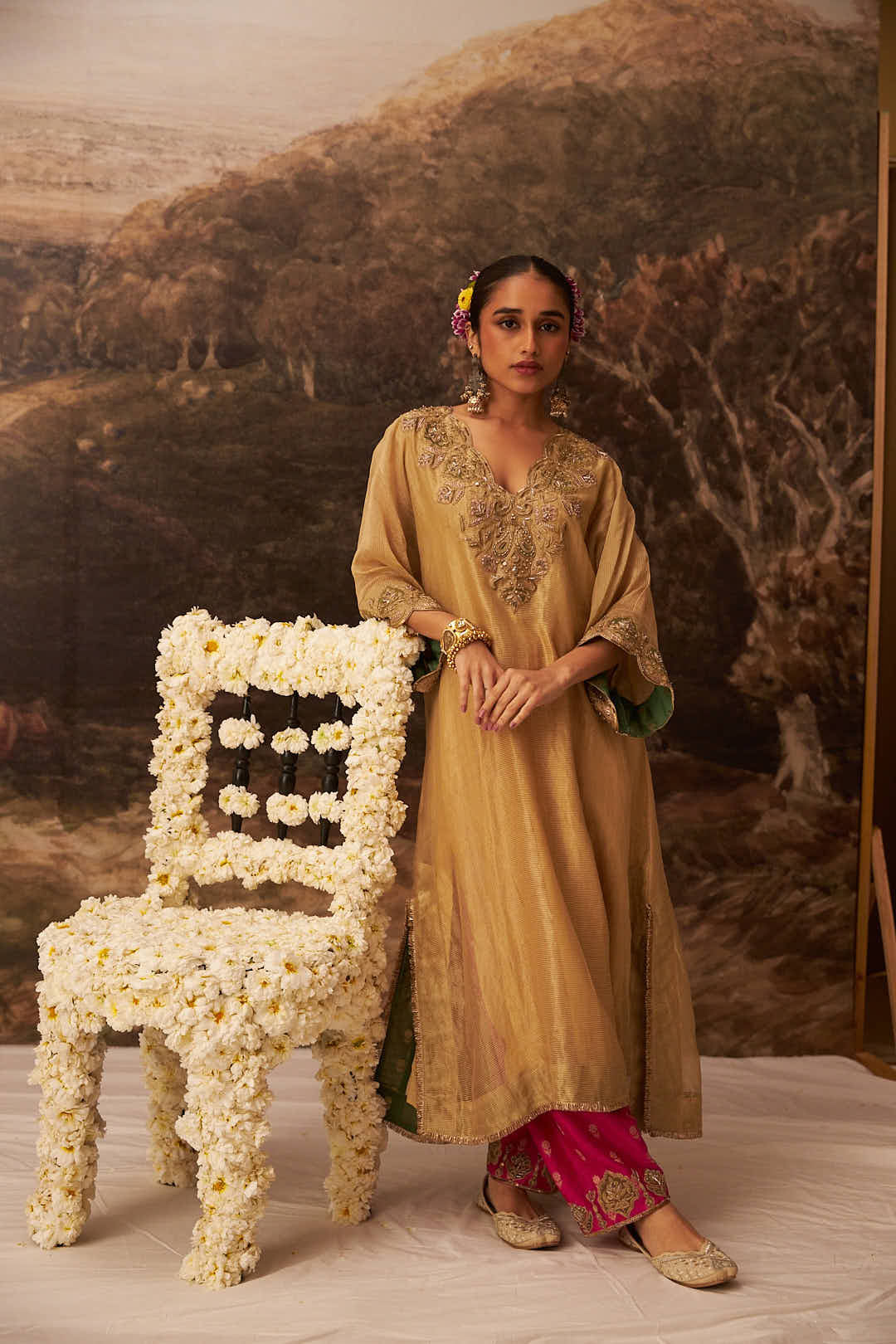 Mehtab Noor Embroidered Kaftan Set