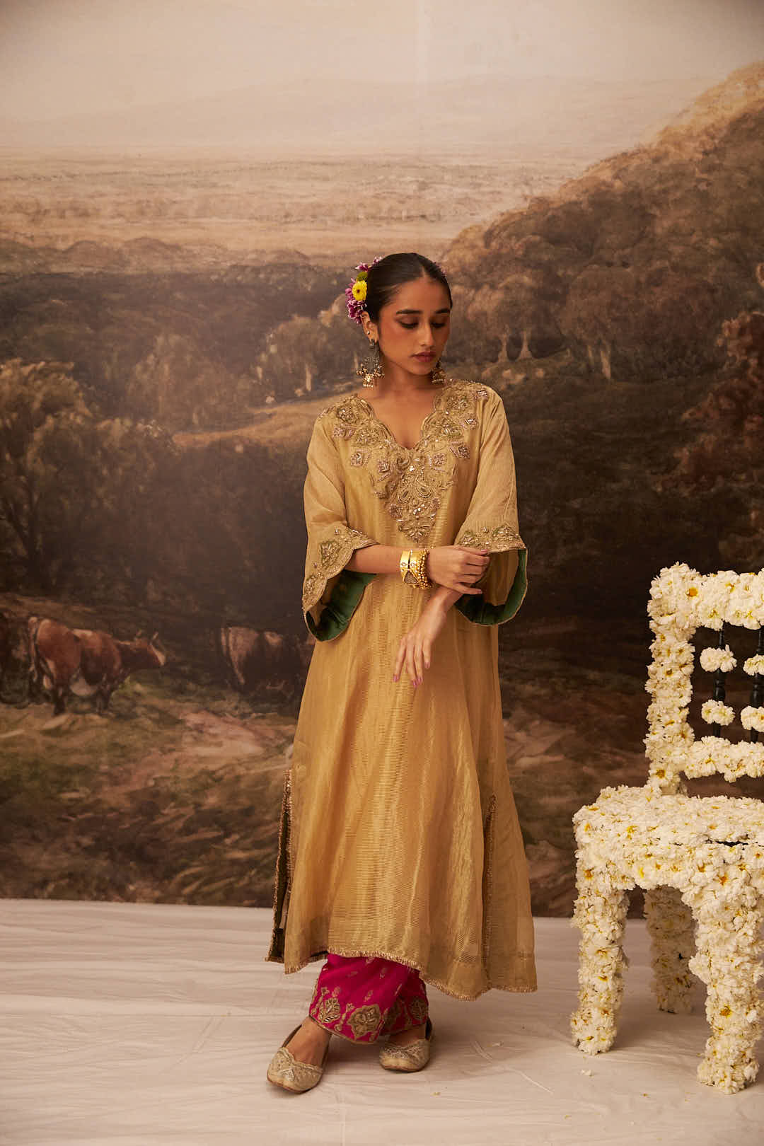 Mehtab Noor Embroidered Kaftan Set