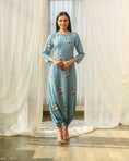 Load image into Gallery viewer, Dusty Teal Dhoti Jumpsuit
