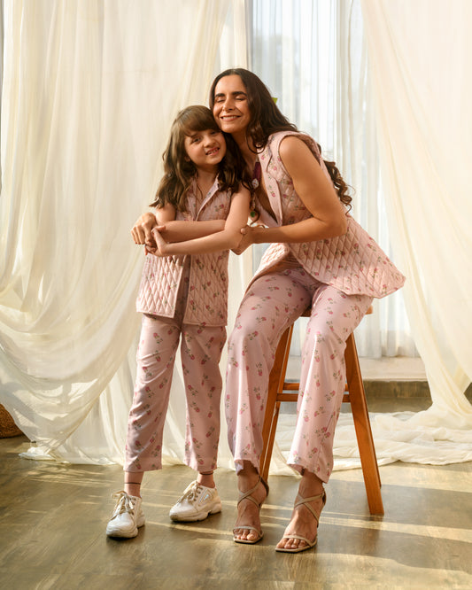 Mother Daughter Rosey Pink Pant Suit