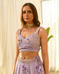 Load image into Gallery viewer, Very Peri Lilac Sequins Kali Lehenga Set
