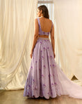Load image into Gallery viewer, Very Peri Lilac Sequins Kali Lehenga Set
