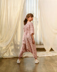 Load image into Gallery viewer, Rosey Pink Kimono Dhoti Jumpsuit Kids

