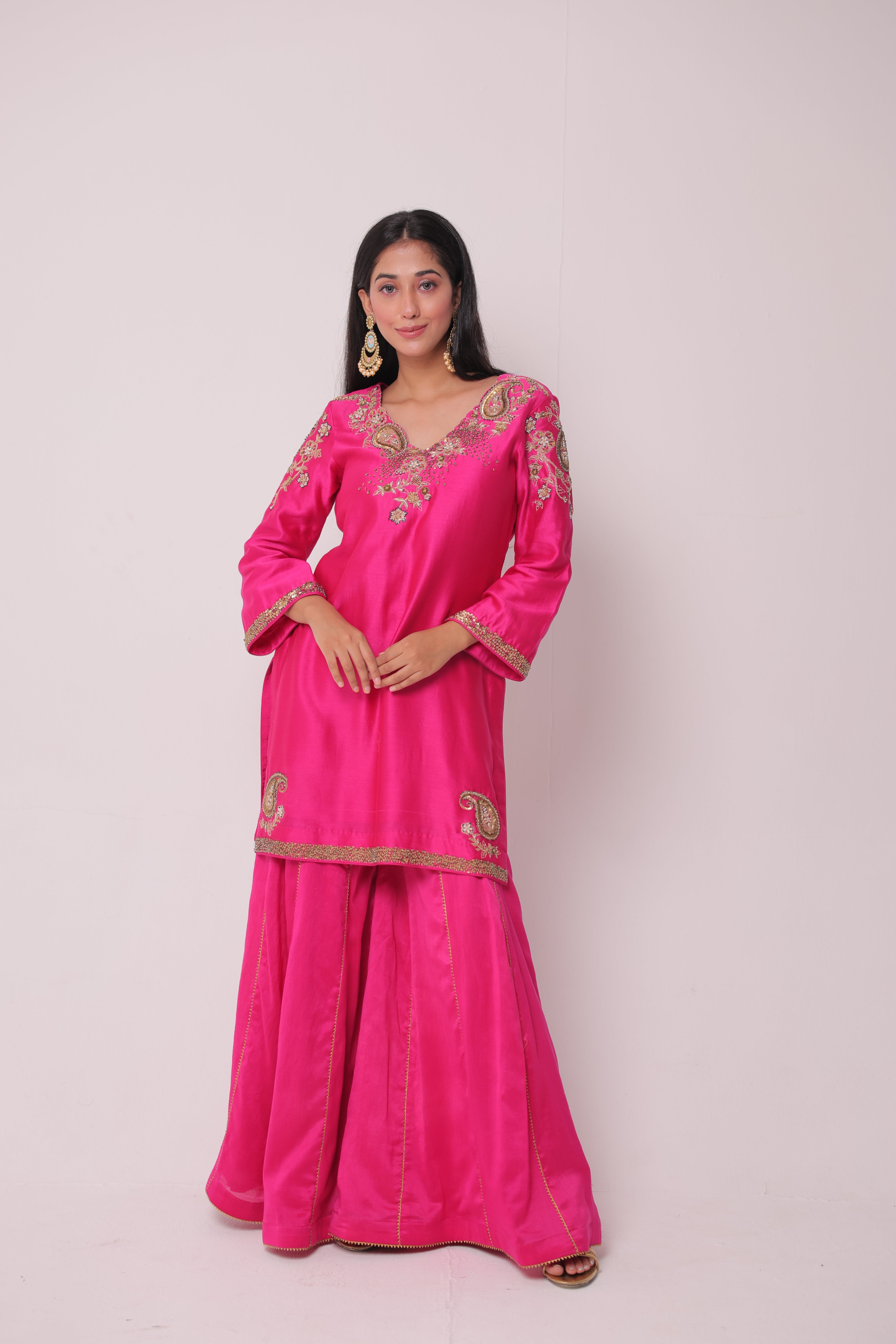 Pink Sharara Set