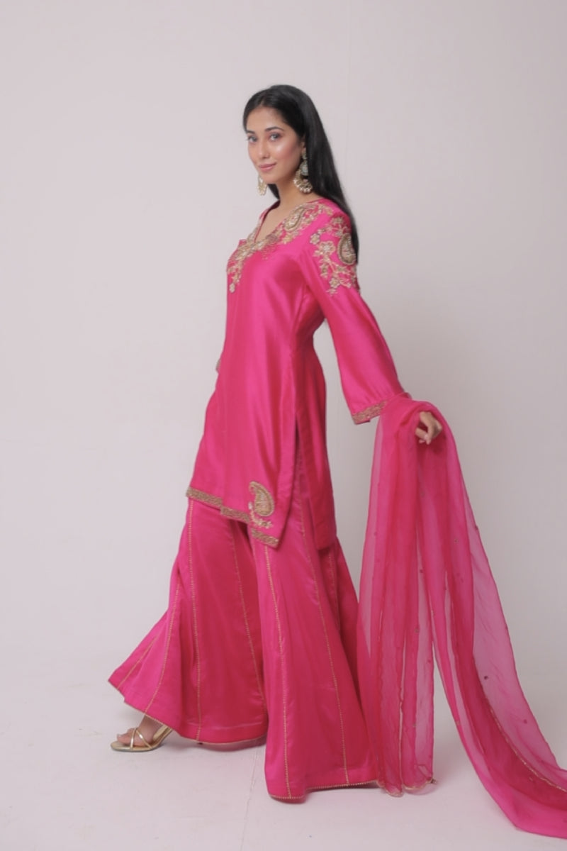 Pink Sharara Set