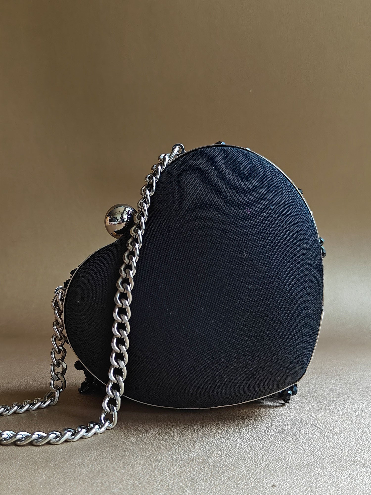 Black Micro Heart Bag