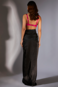 Load image into Gallery viewer, Pink Embroidered Blouse With Black Draped Skirt
