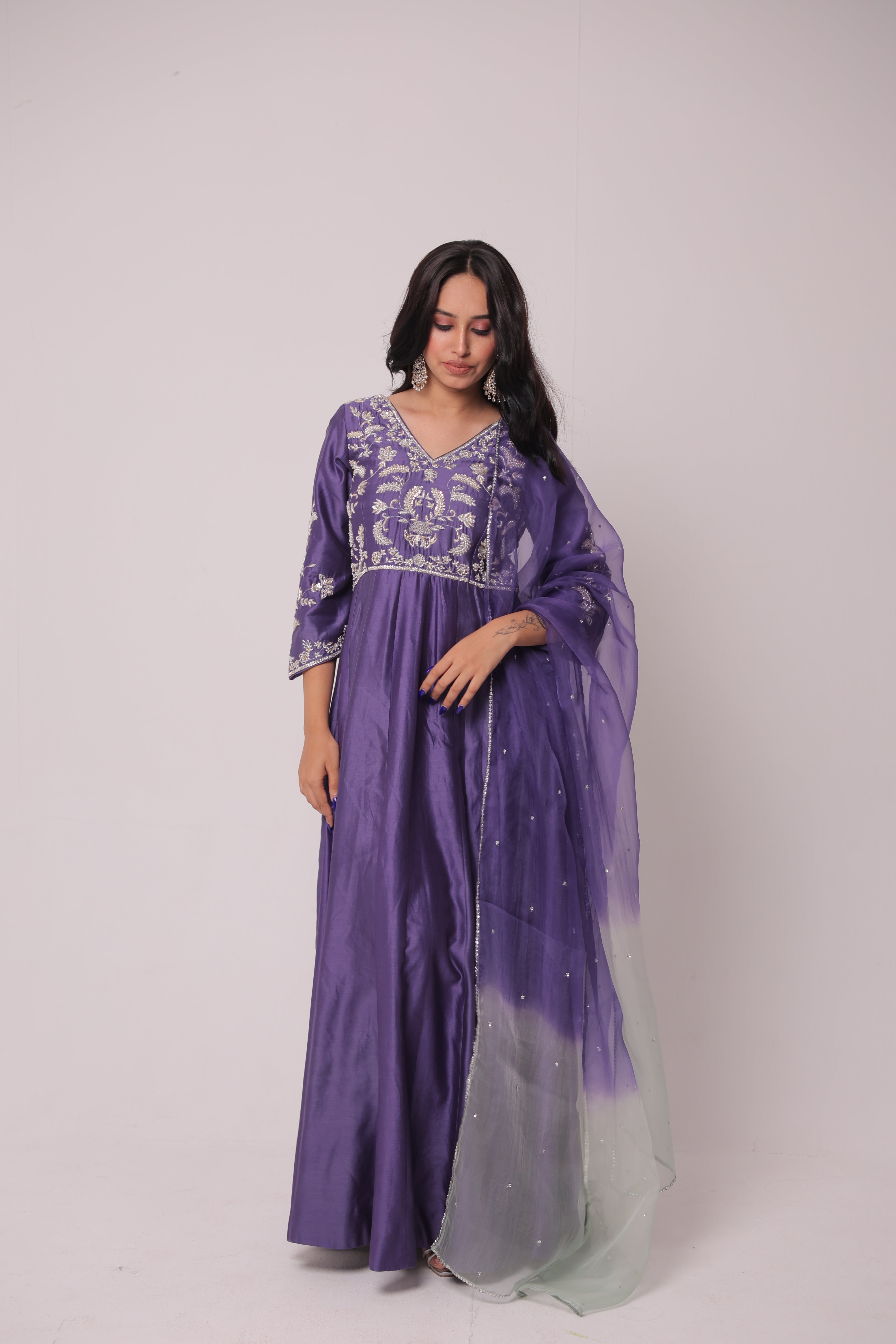 Purple Anarkali