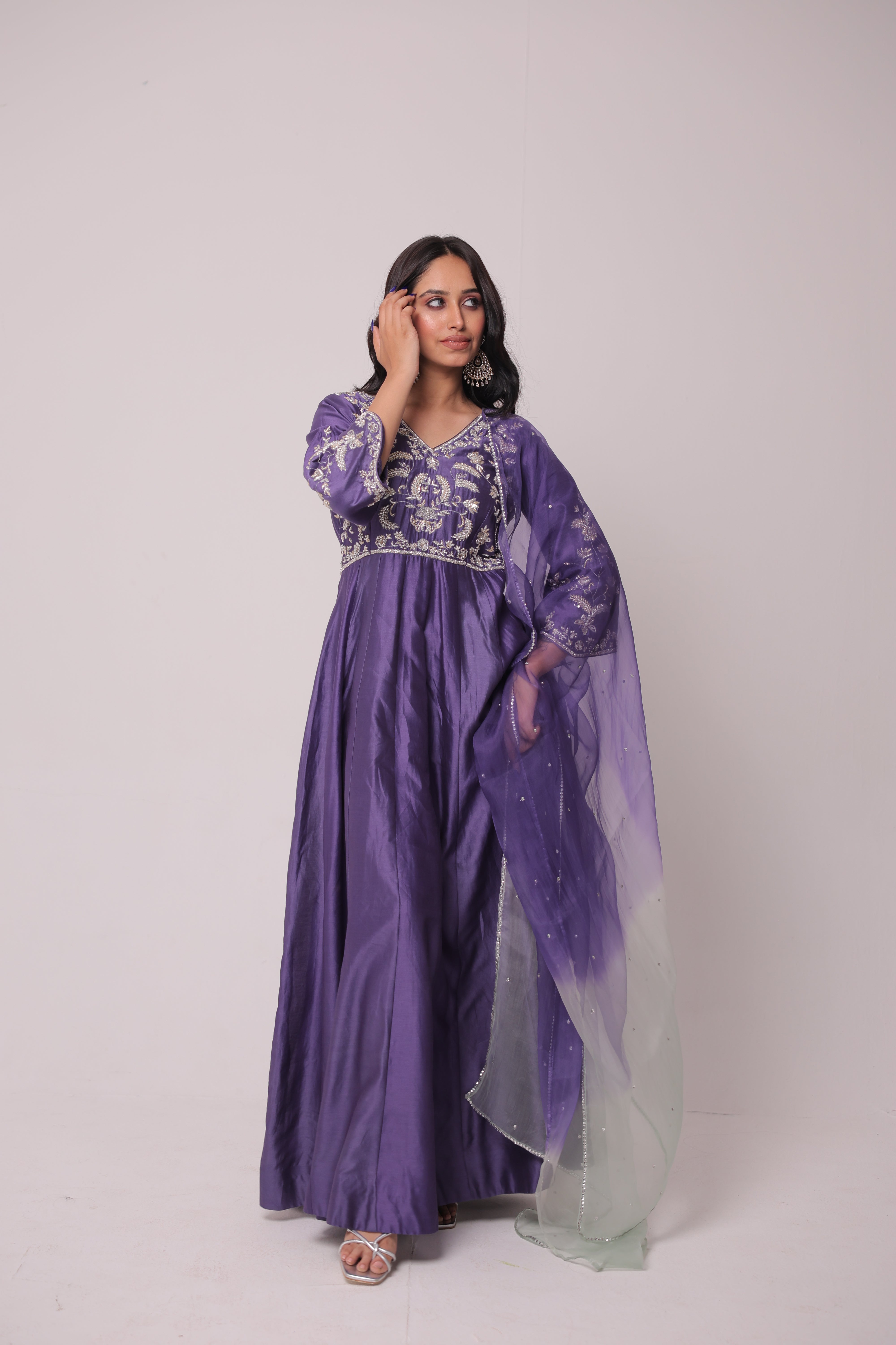Purple Anarkali