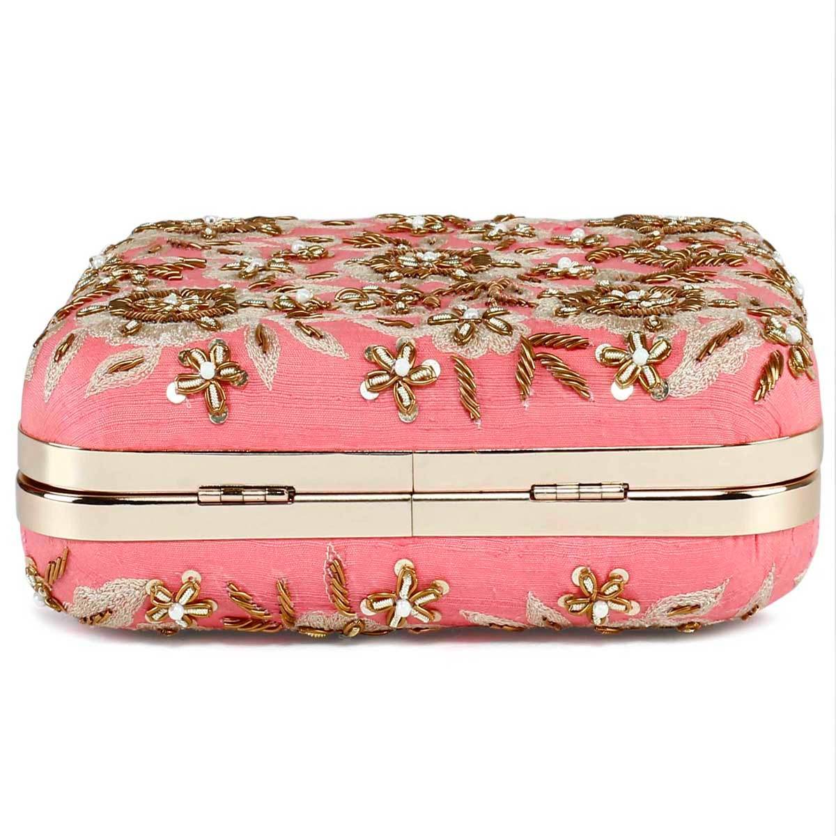 Coral Zardosi Clutch
