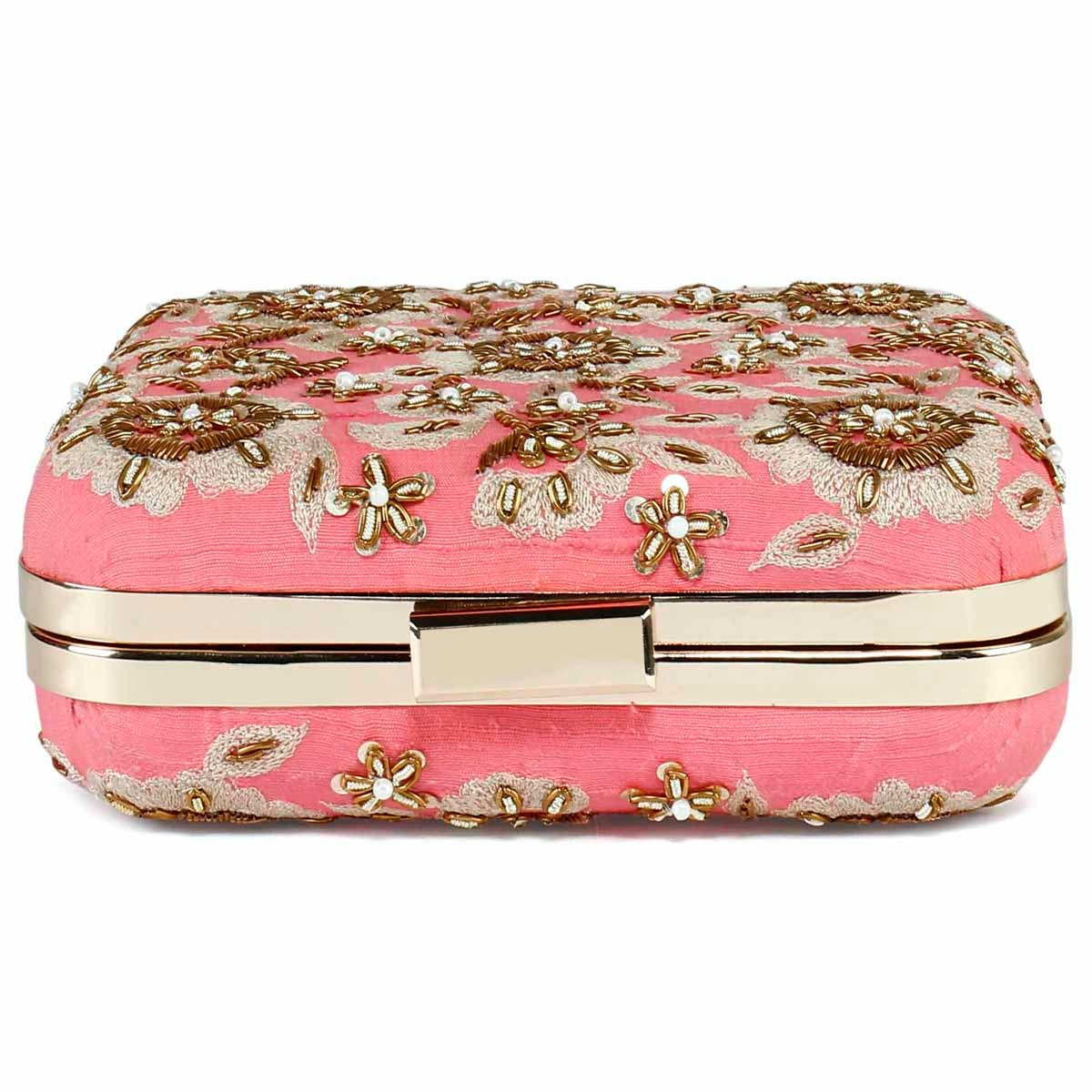 Coral Zardosi Clutch