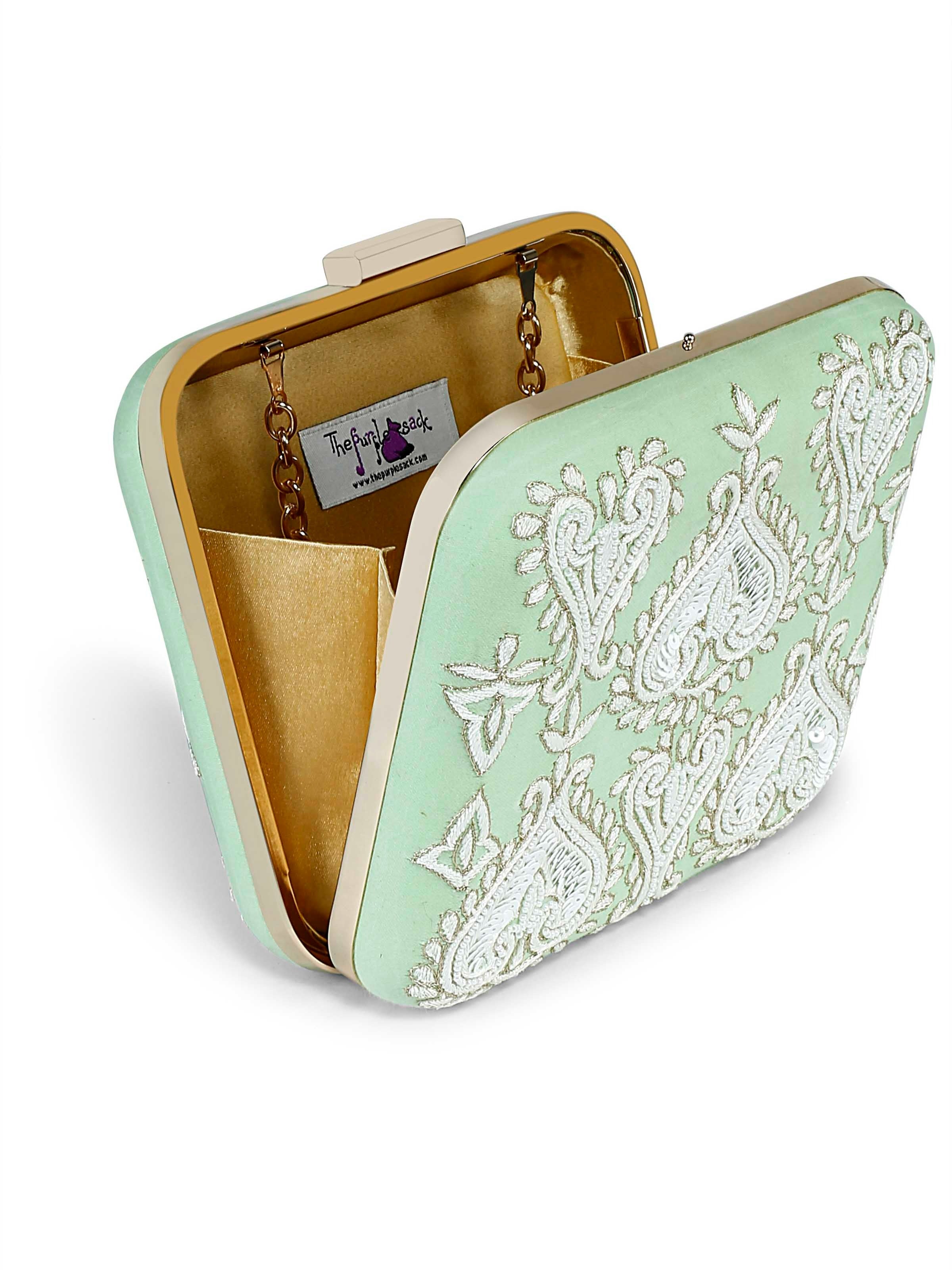 Mint Green Subtle Clutch