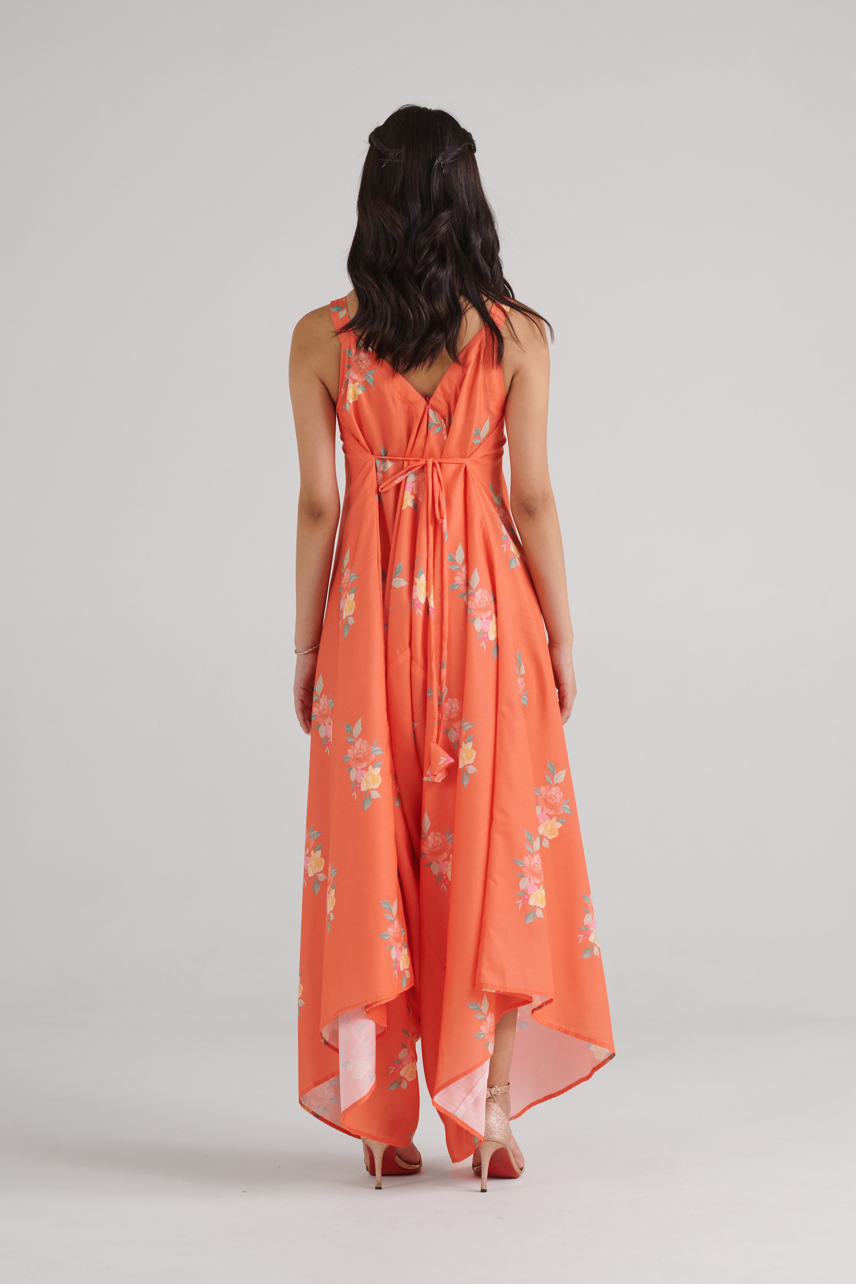 Bright Orange Palazzo Jumpsuit