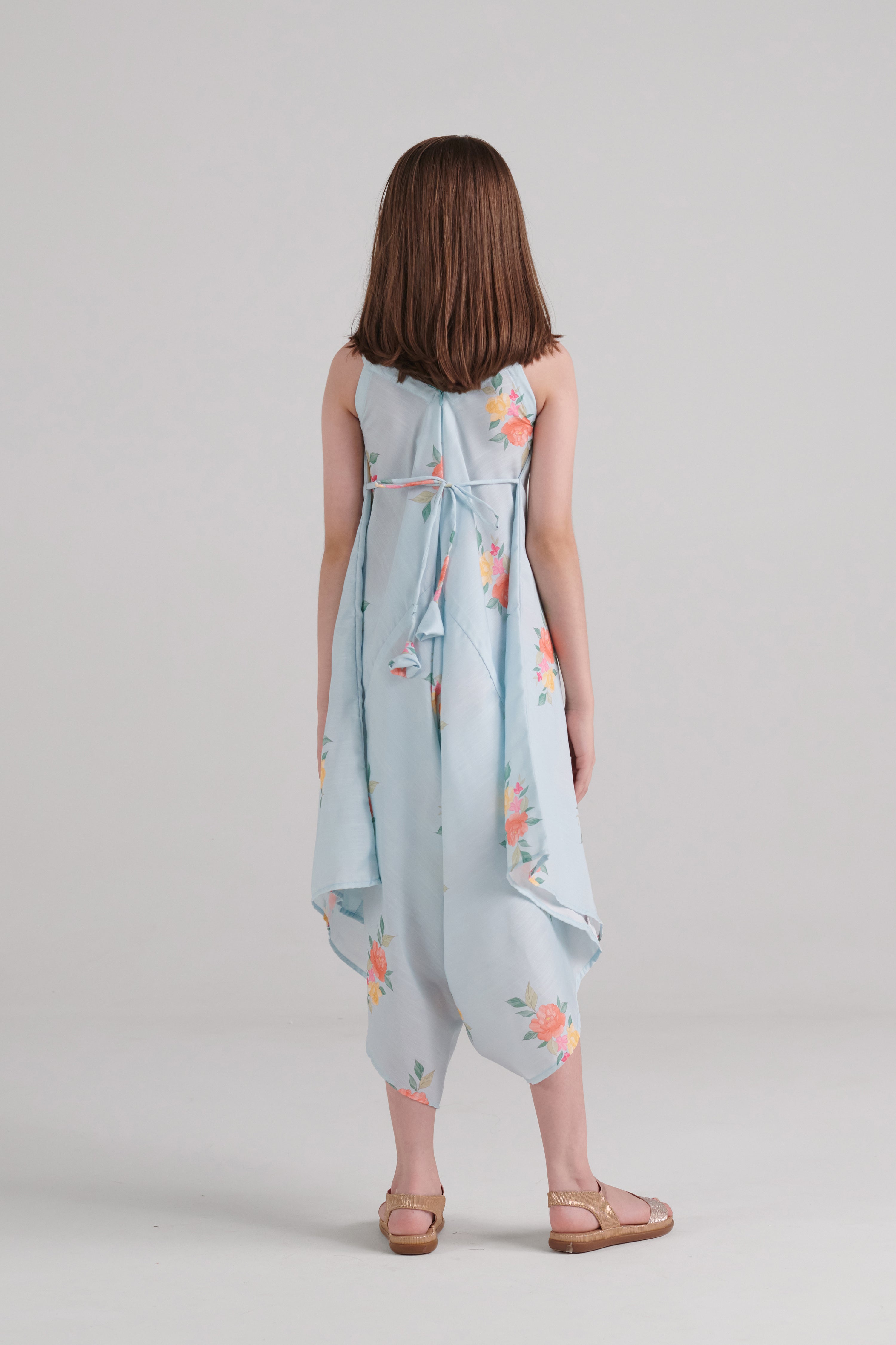 Baby Blue Palazzo Jumpsuit Kids