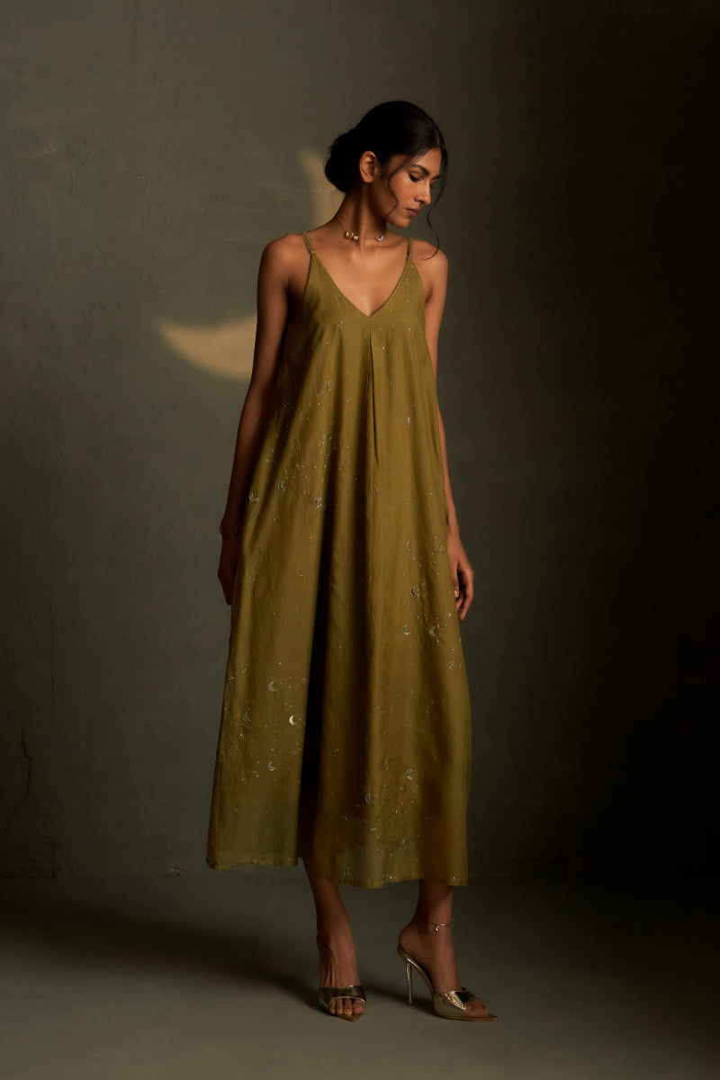 Olive Dusk Chaand Sitara Dress