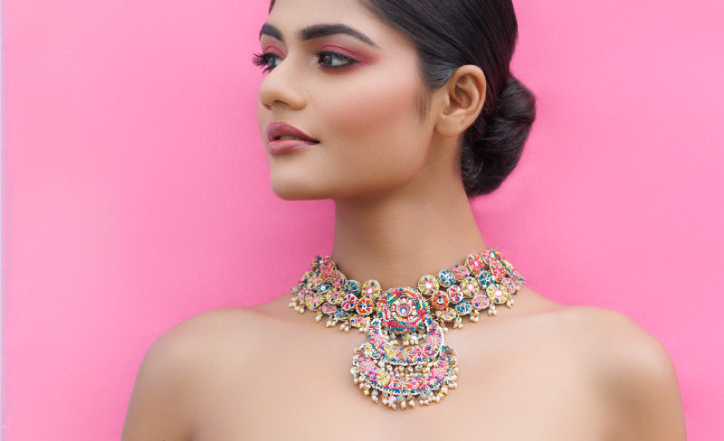 Gayatri Devi Necklace Earing Tikka