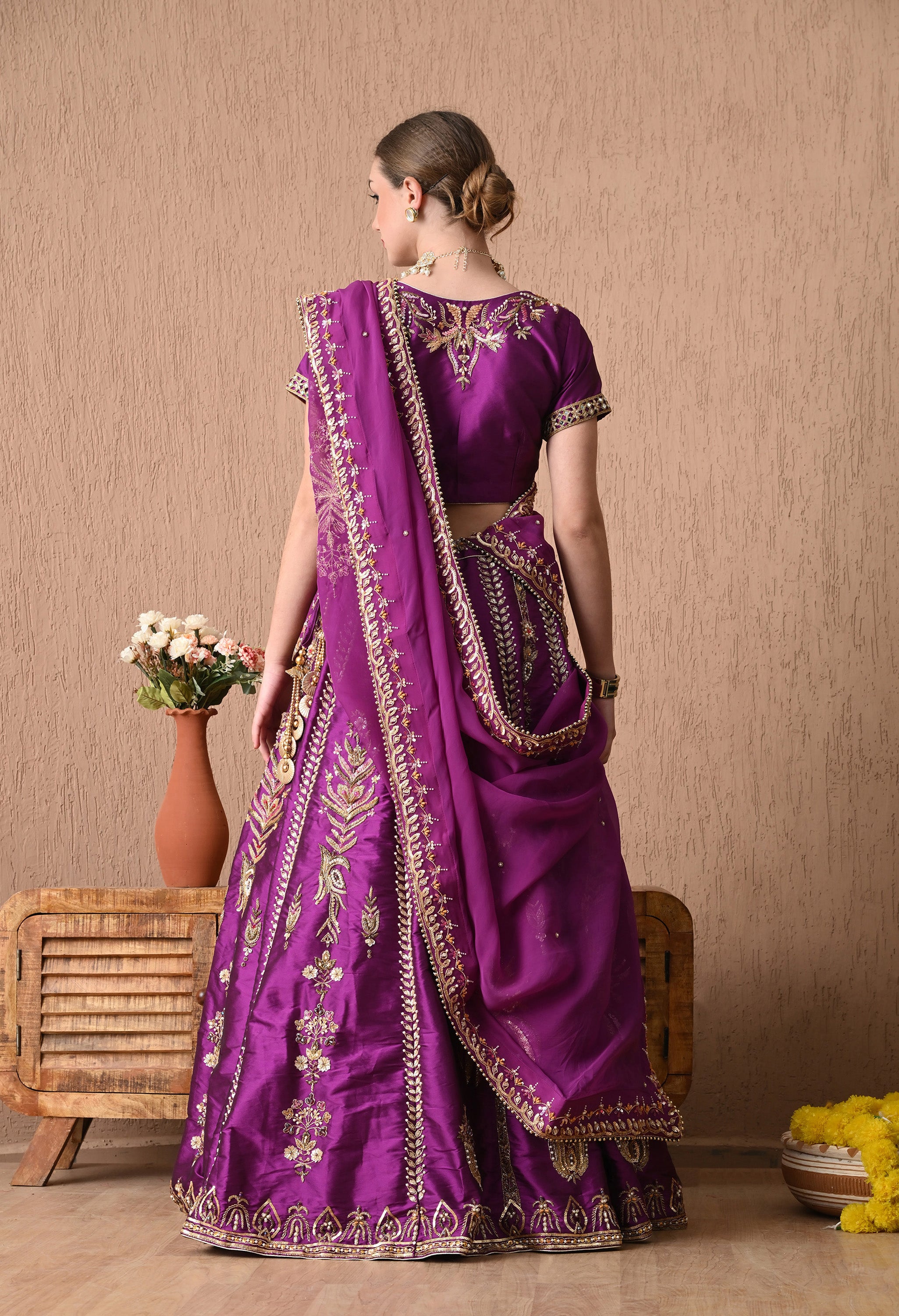 Purple Zardozi Lehenga