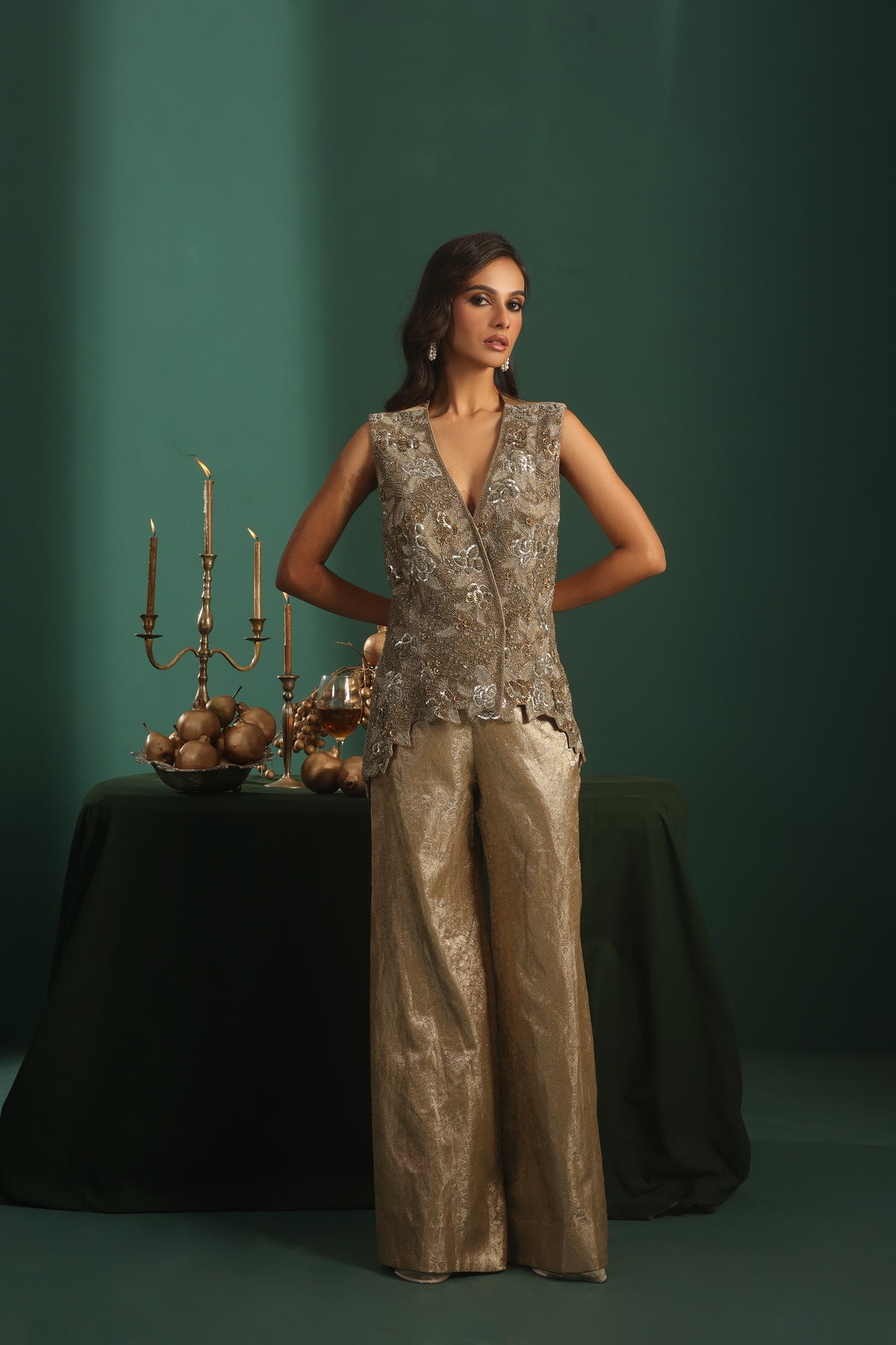 Long Top With Flared Pants