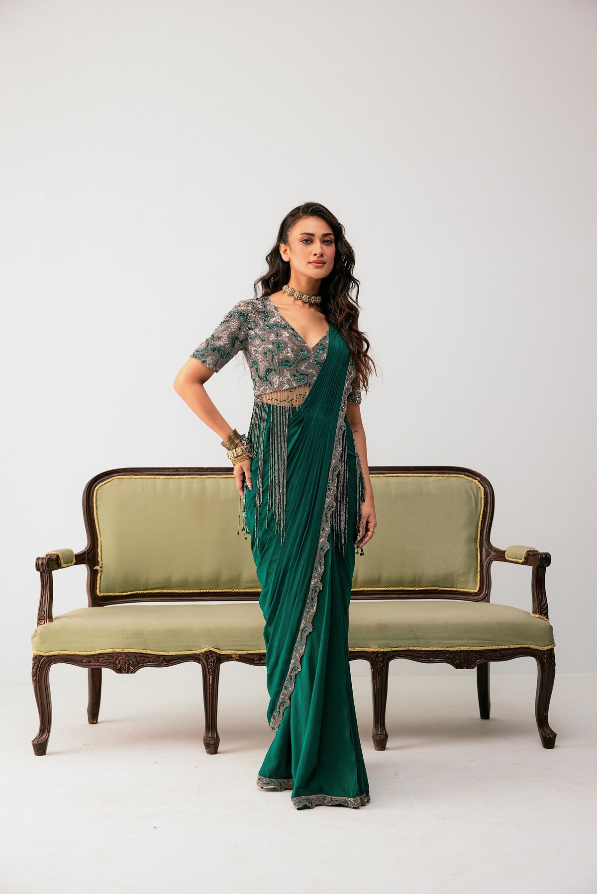 Drape Saree Set