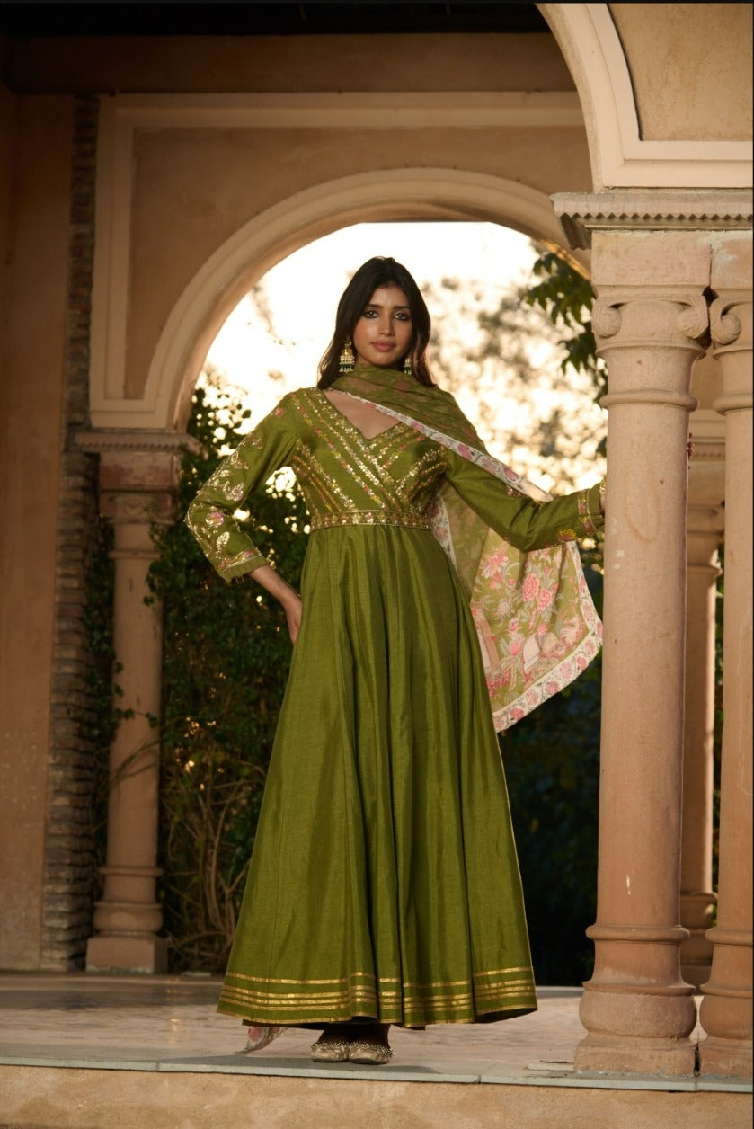 Hand Embroidered Anarkali
