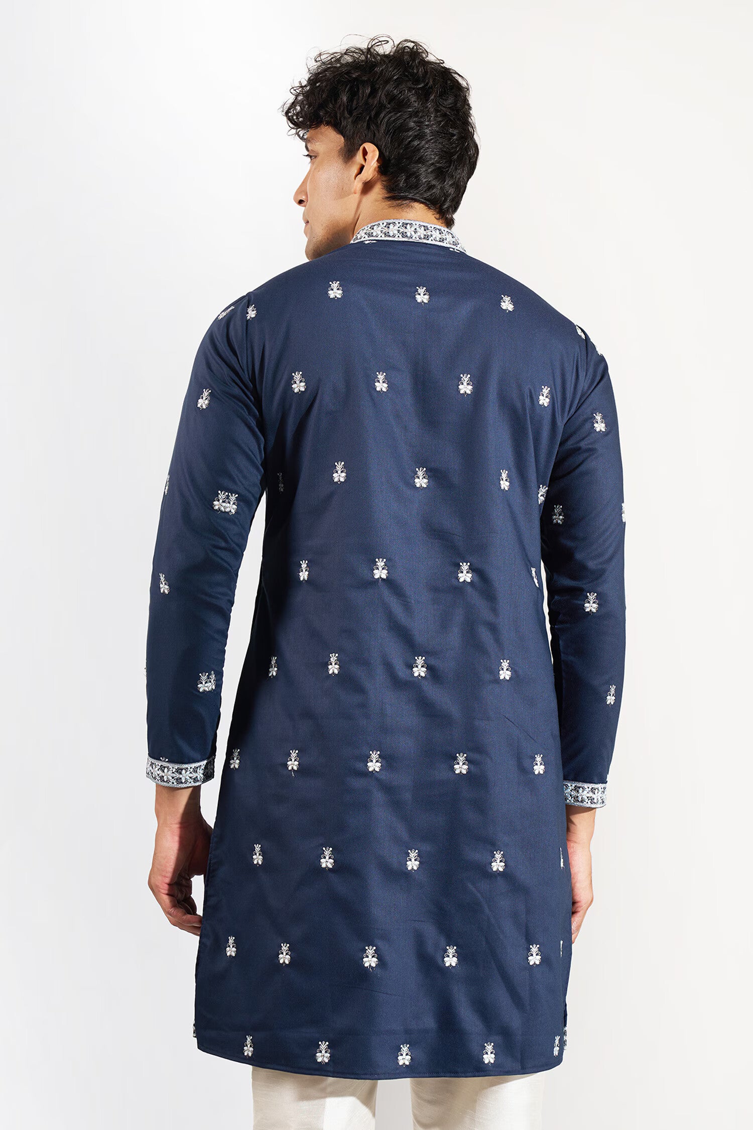Royal Blue Embroidered Kurta Set