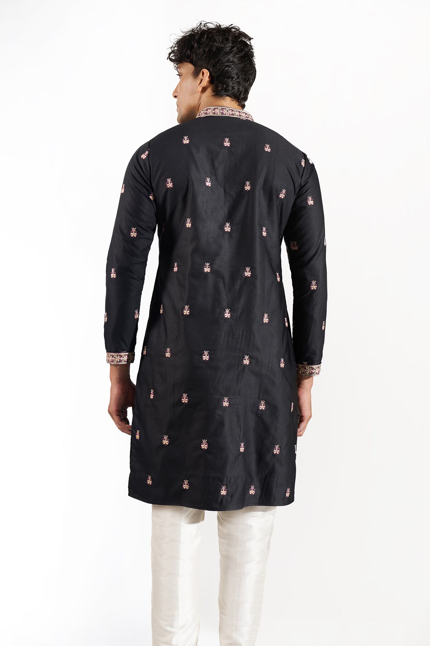 Black Embroidered Kurta Set