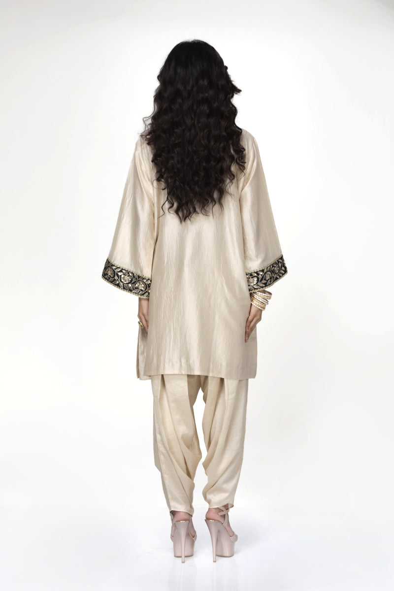 Almond Dogri Kurta With Almond Dhoti Salwar