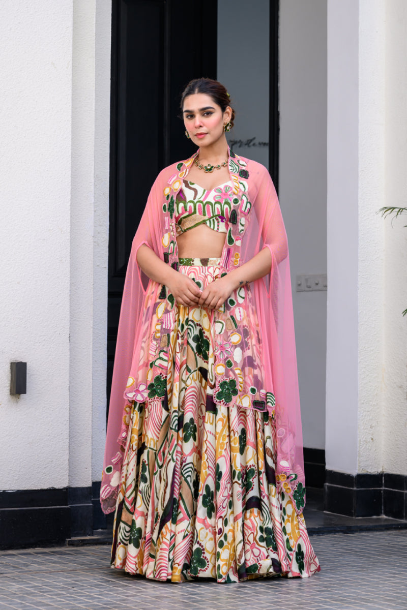Flora Metallic Highlight Lehenga Paidawn