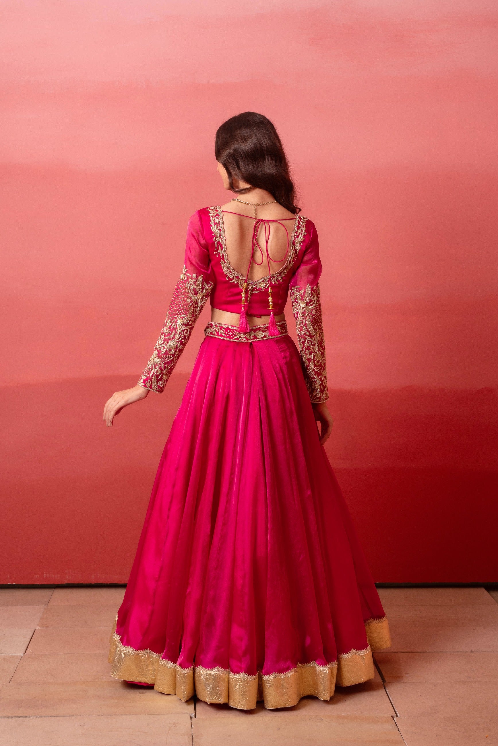 Lehenga Set with Handwork Blouse & Dupatta