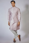 Load image into Gallery viewer, Lilac Embroidered Kurta-Jacket Set
