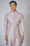 Load image into Gallery viewer, Lilac Embroidered Kurta-Jacket Set
