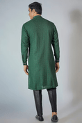 Load image into Gallery viewer, Bottle Green Embroidered Kurta Set
