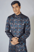 Load image into Gallery viewer, Blue Embroidered Achkan Set
