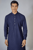 Load image into Gallery viewer, Royal Blue Embroidered Kurta Set
