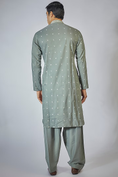 Load image into Gallery viewer, Grey Embroidered Kurta Set
