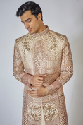 Load image into Gallery viewer, Cream Embroidered Sherwani Set
