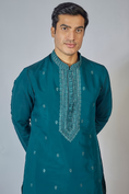 Load image into Gallery viewer, Navy Blue Embroidered Kurta Set
