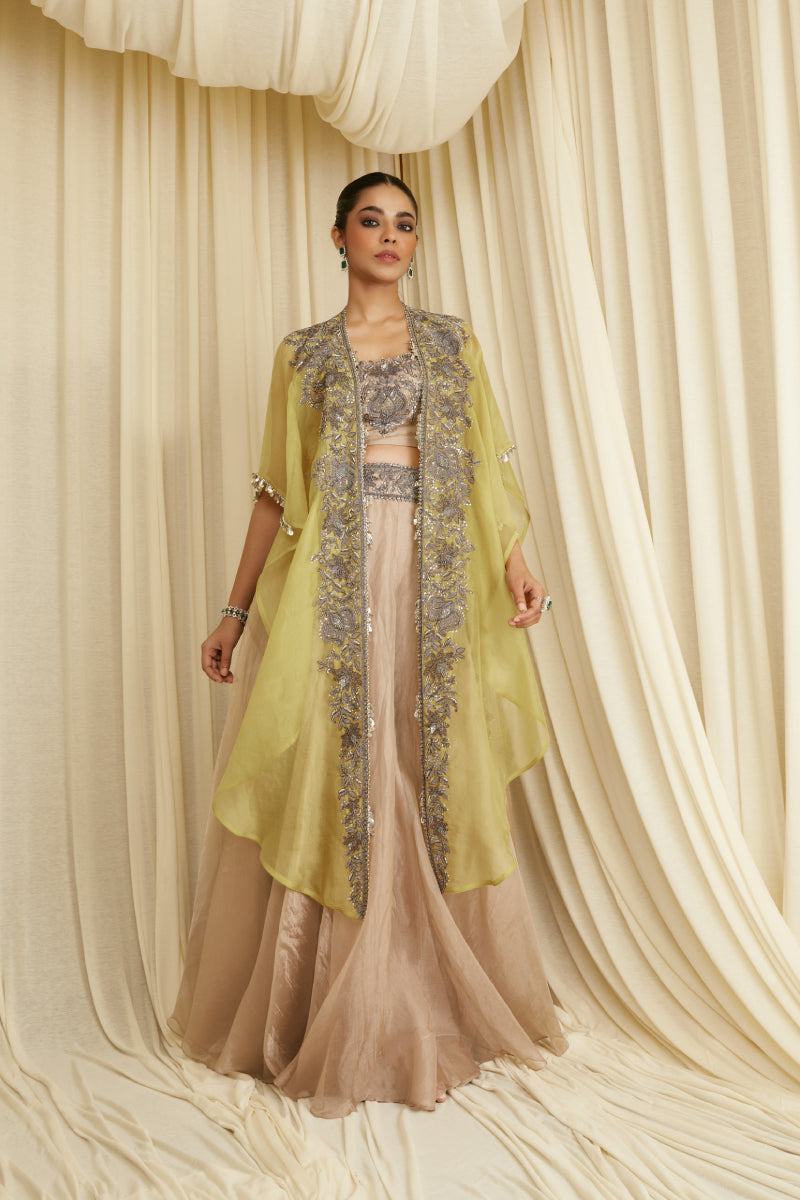 Skirt Set With Cape