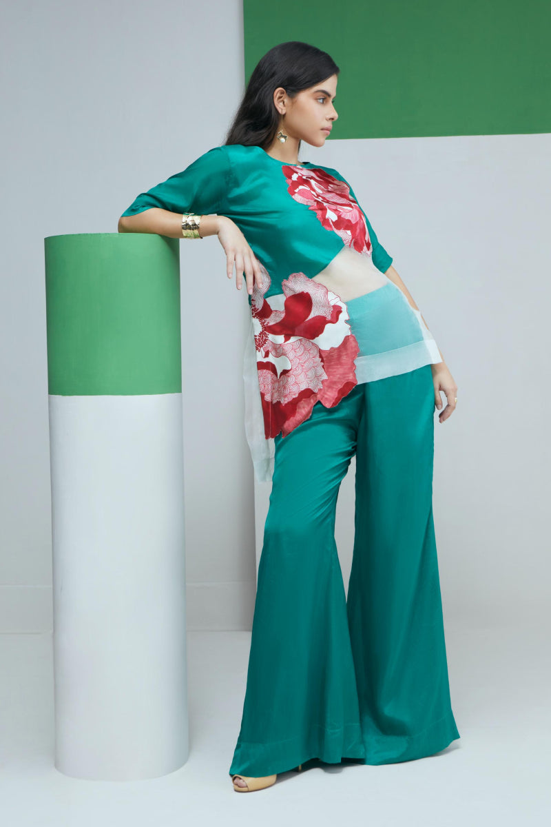 Greencolour Block Co-Ord Set