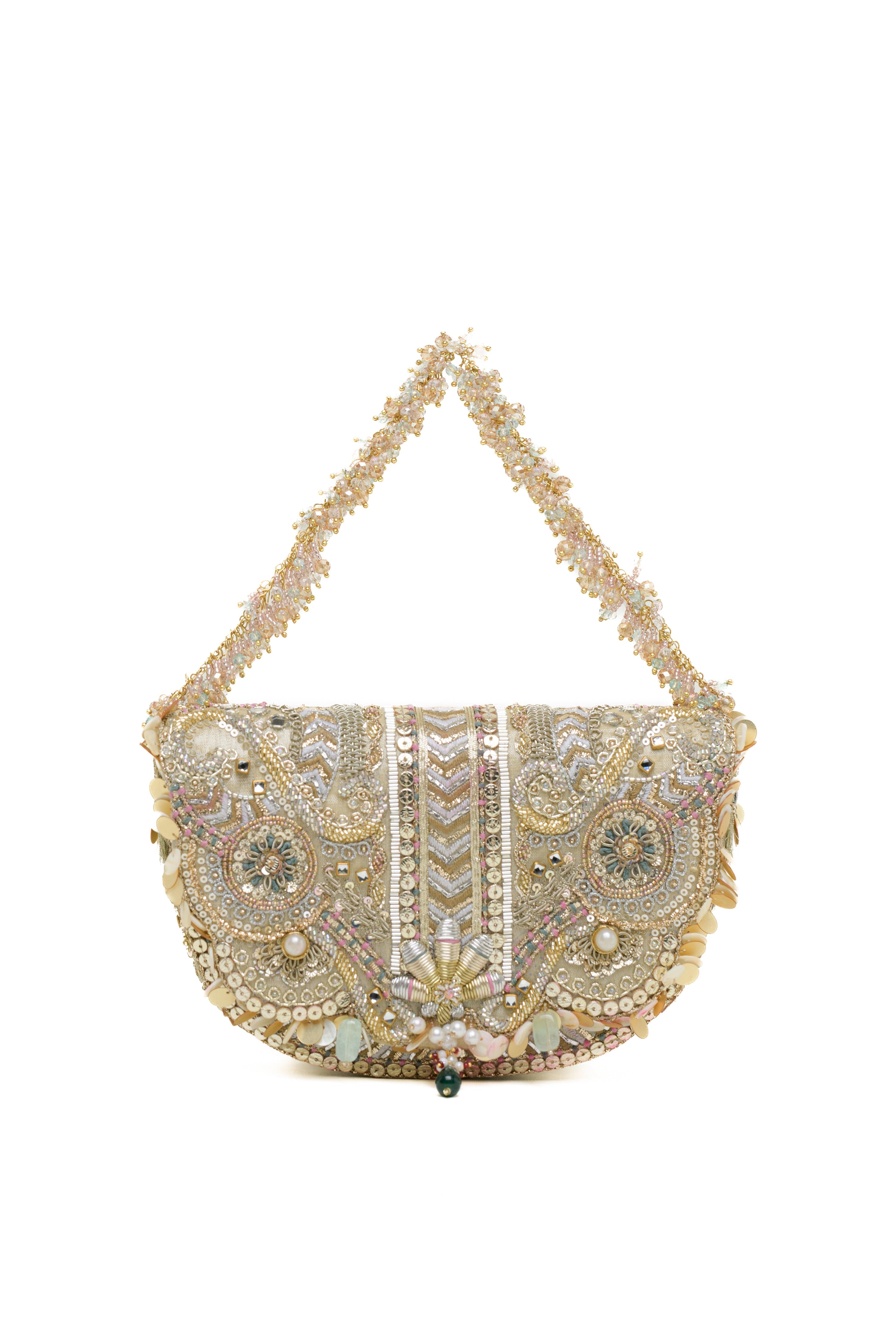 RANGREZ FLAPOVER CLUTCH – GOLD SILVER