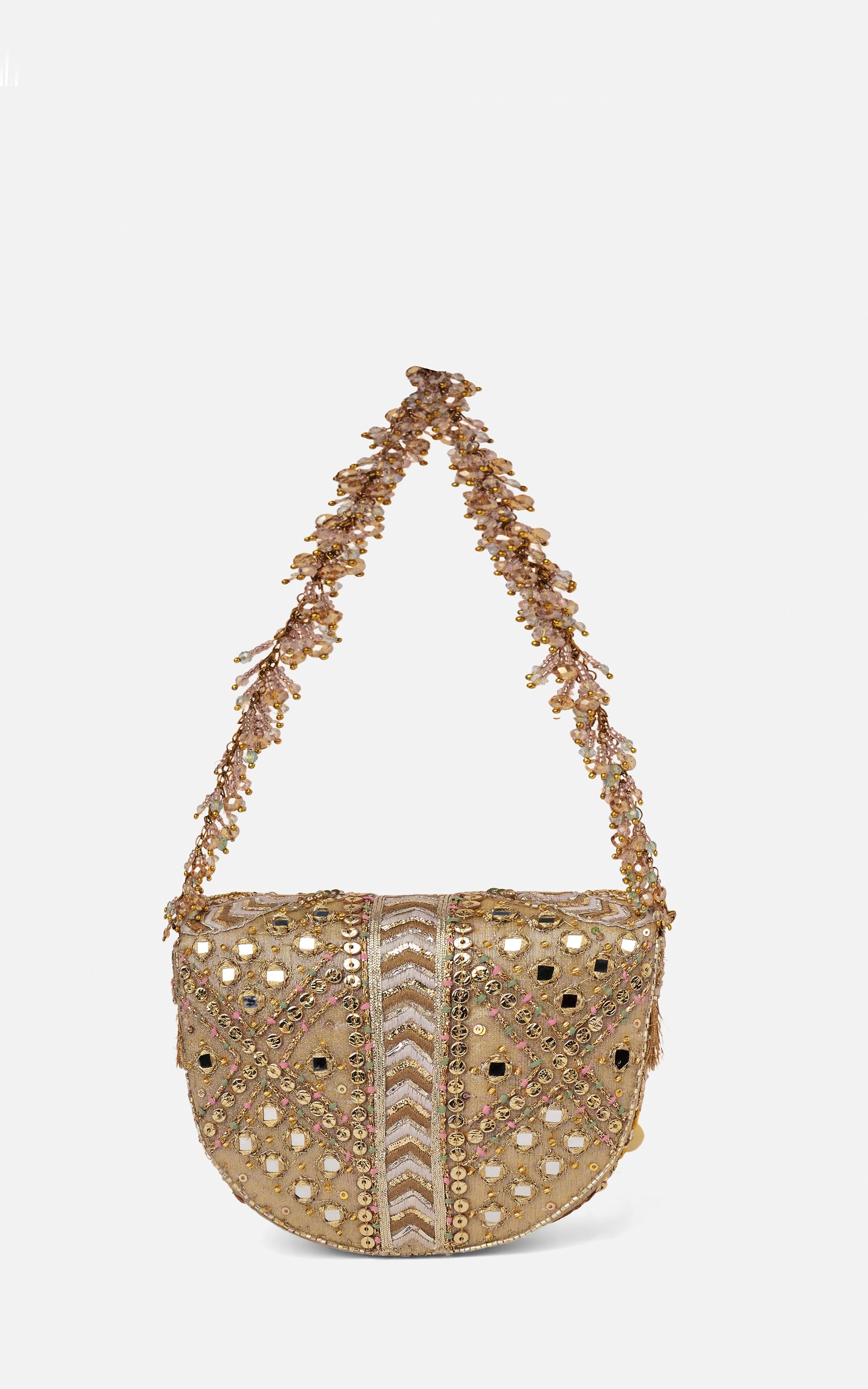 RANGREZ MINI FLAPOVER CLUTCH – GOLD SILVER