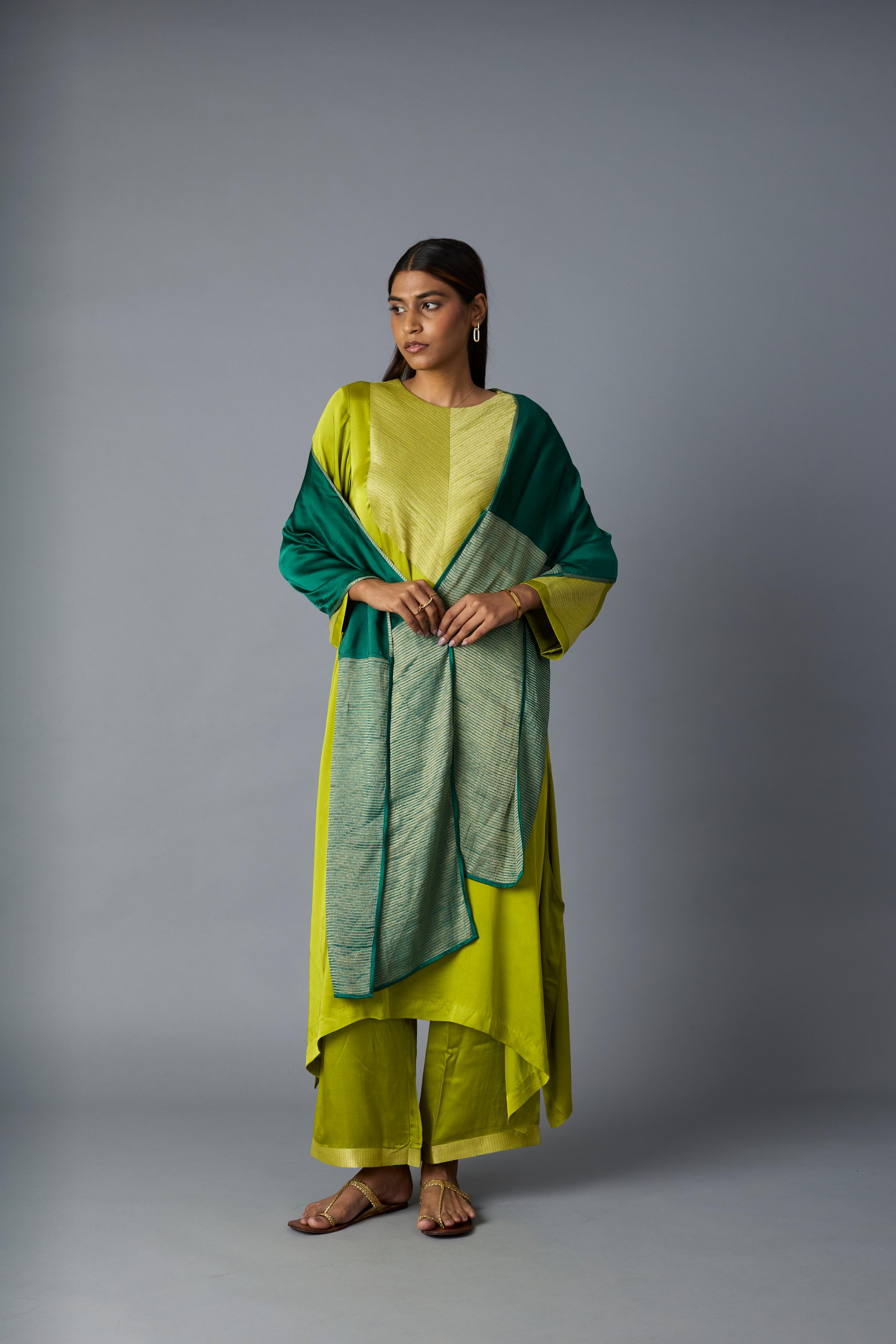 RASNA CO-ORD SET - LIME GREEN