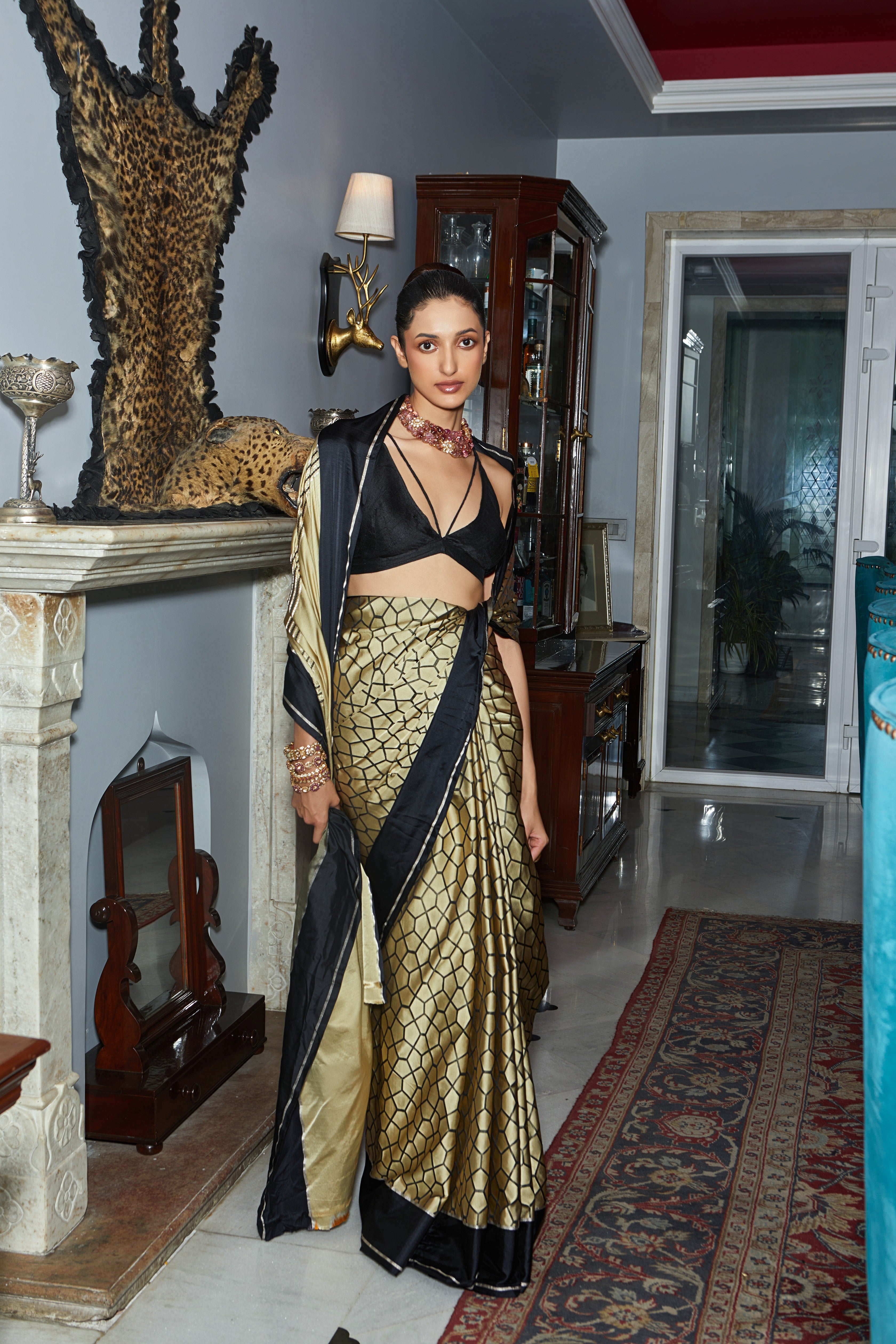 Handwoven Mushroo Silk Tanchoi Banarasi Saree