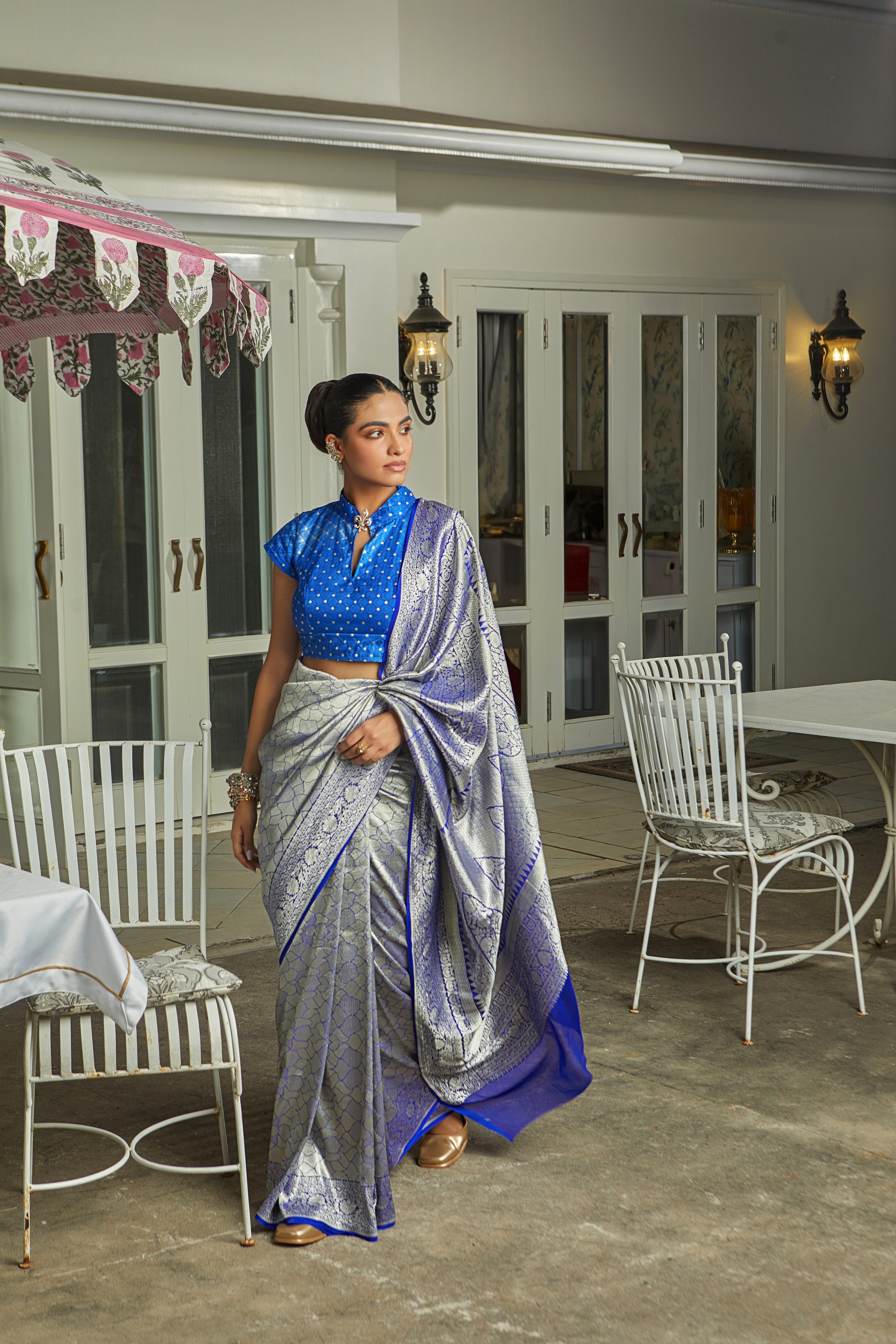 Handwoven Georgette Brocade Banarasi Saree