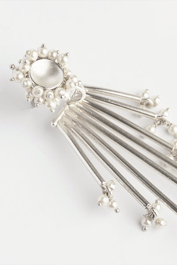 Multi Bunch Pearl Linear Earring Worn By Sonam Kapoor