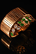 Load image into Gallery viewer, Cosmic Crown Gold Ribbon Cuff
